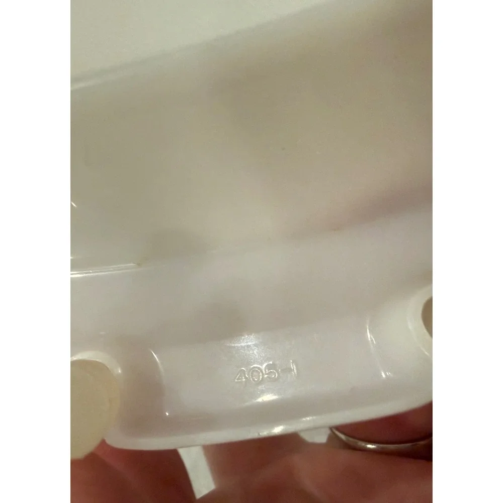 Vintage‎ Tupperware 405-1 White Veggie Dip Serving Tray with Lid and Handle USA